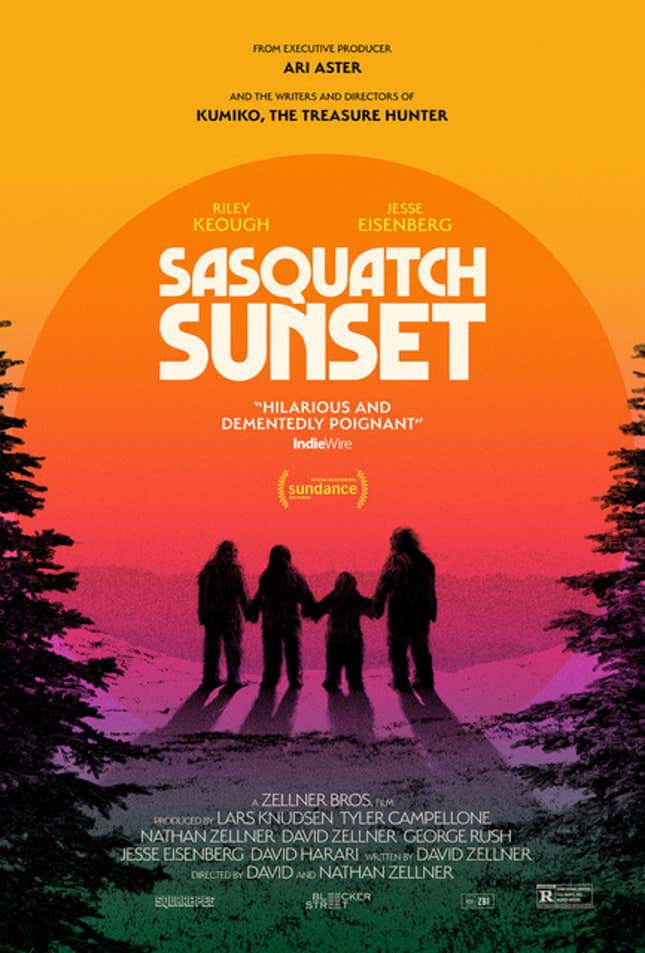 Image for article titled Meet Sasquatch Sunset&#39;s Endearingly Weird Bigfoot Family in This Exclusive Clip